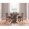 International Concepts 36 in. Solid Wood Round Extension Dining Table with 4 Counter Height Stools in Hickory/Washed Coal K45-36RXT-23-S6172-4 - alternate 3